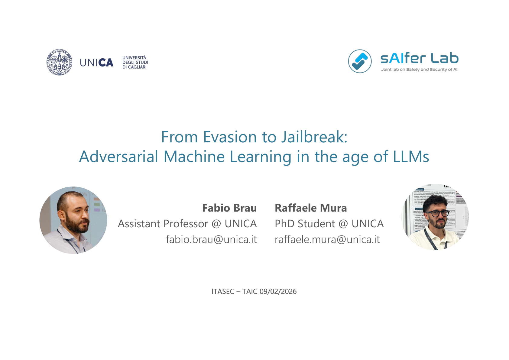 TAIC Tutorial slides